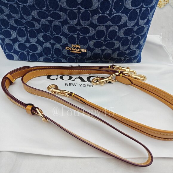 Coach Laurel Shoulder Bag Denim - Picture 12 of 13